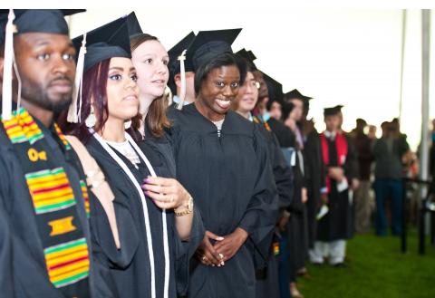 Students at Commencement